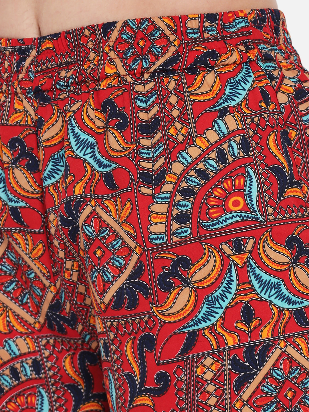 Multicolor All-Over Printed Regular Fit Straight Palazzo for Women
