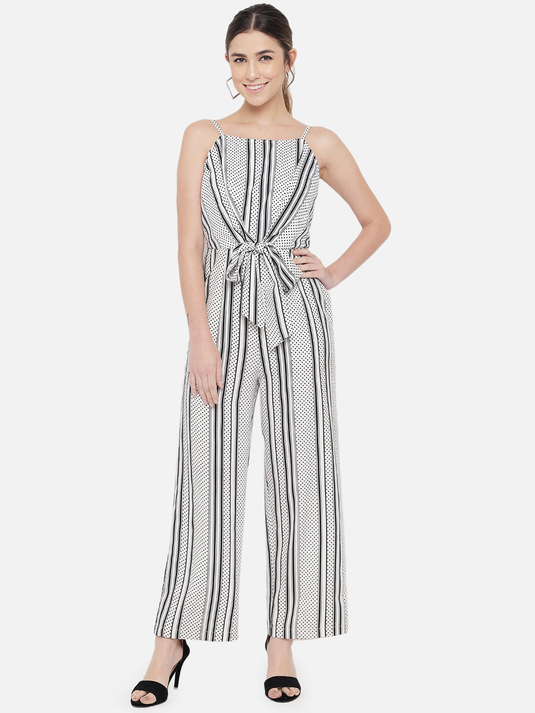 Polka Dot Sleeveless Jumpsuit for Women