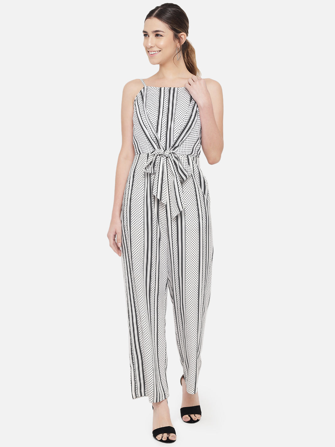 Polka Dot Sleeveless Jumpsuit for Women