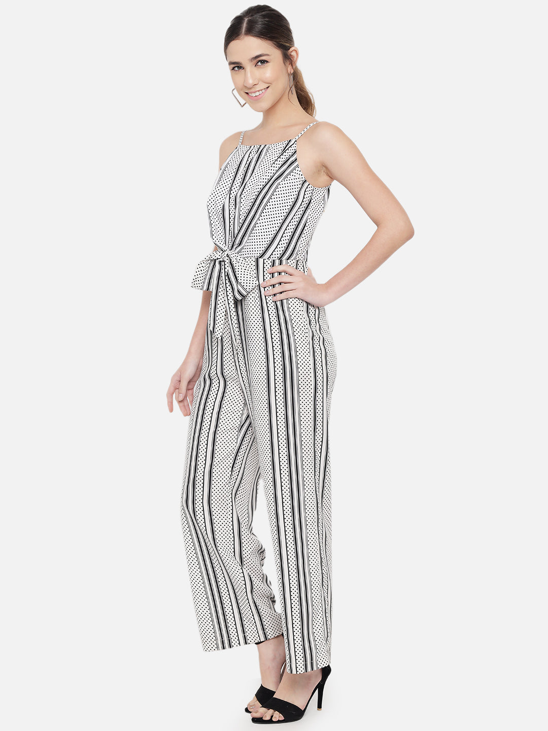 Polka Dot Sleeveless Jumpsuit for Women