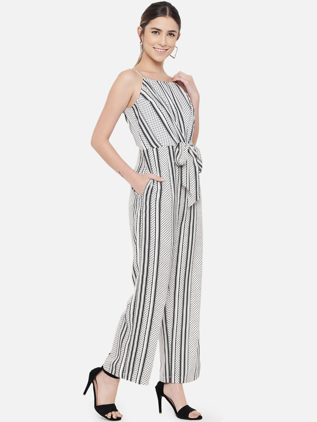 Polka Dot Sleeveless Jumpsuit for Women
