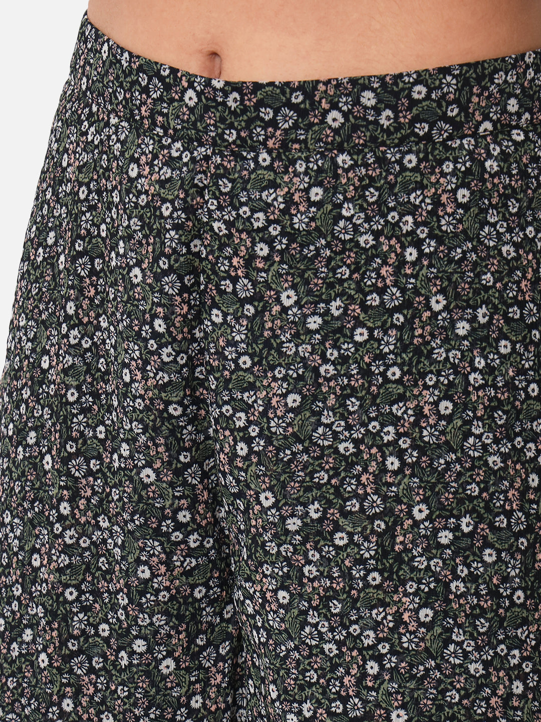 Floral Loose Fit Poly Georgette Flare Palazzo for Women