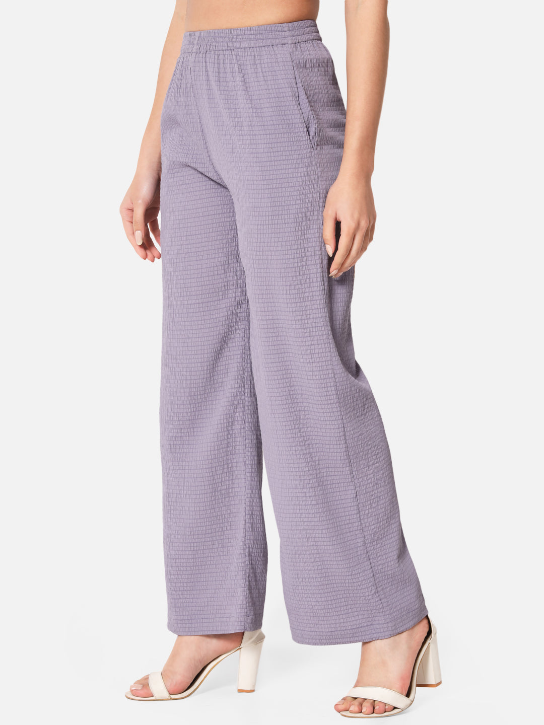 Purple Straight Palazzo for Women