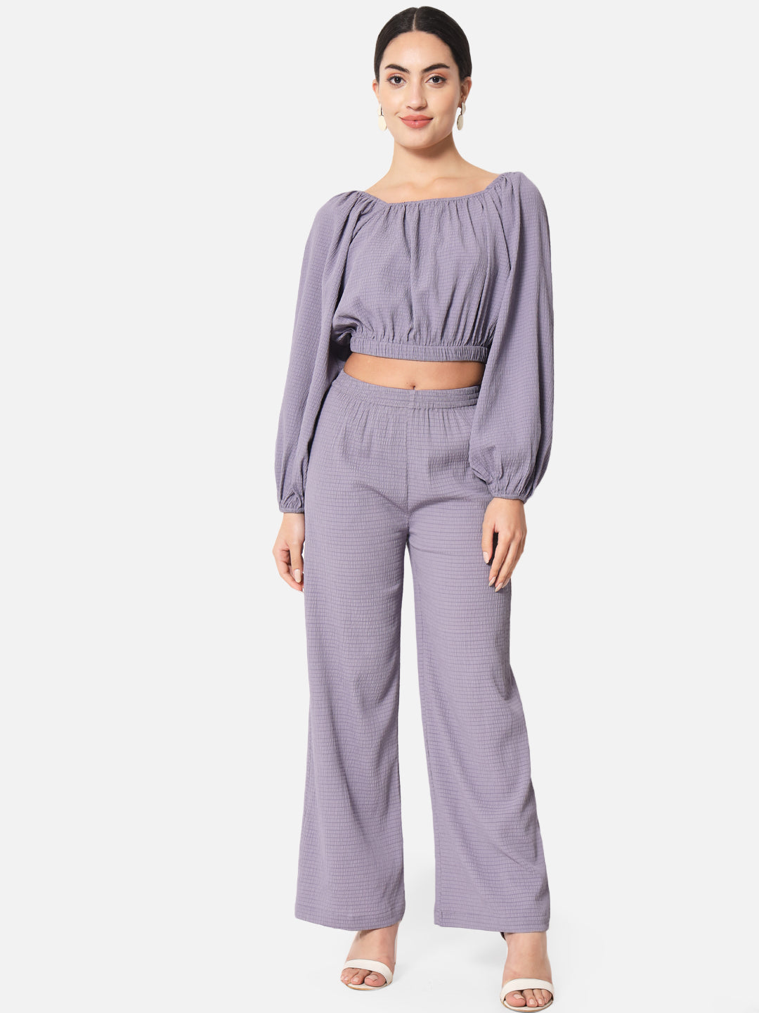 Purple Straight Palazzo for Women