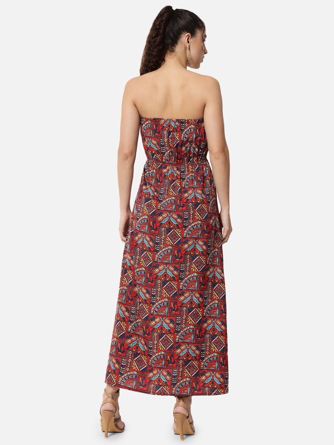 Multicolor Sleeveless Tube Dress for Women