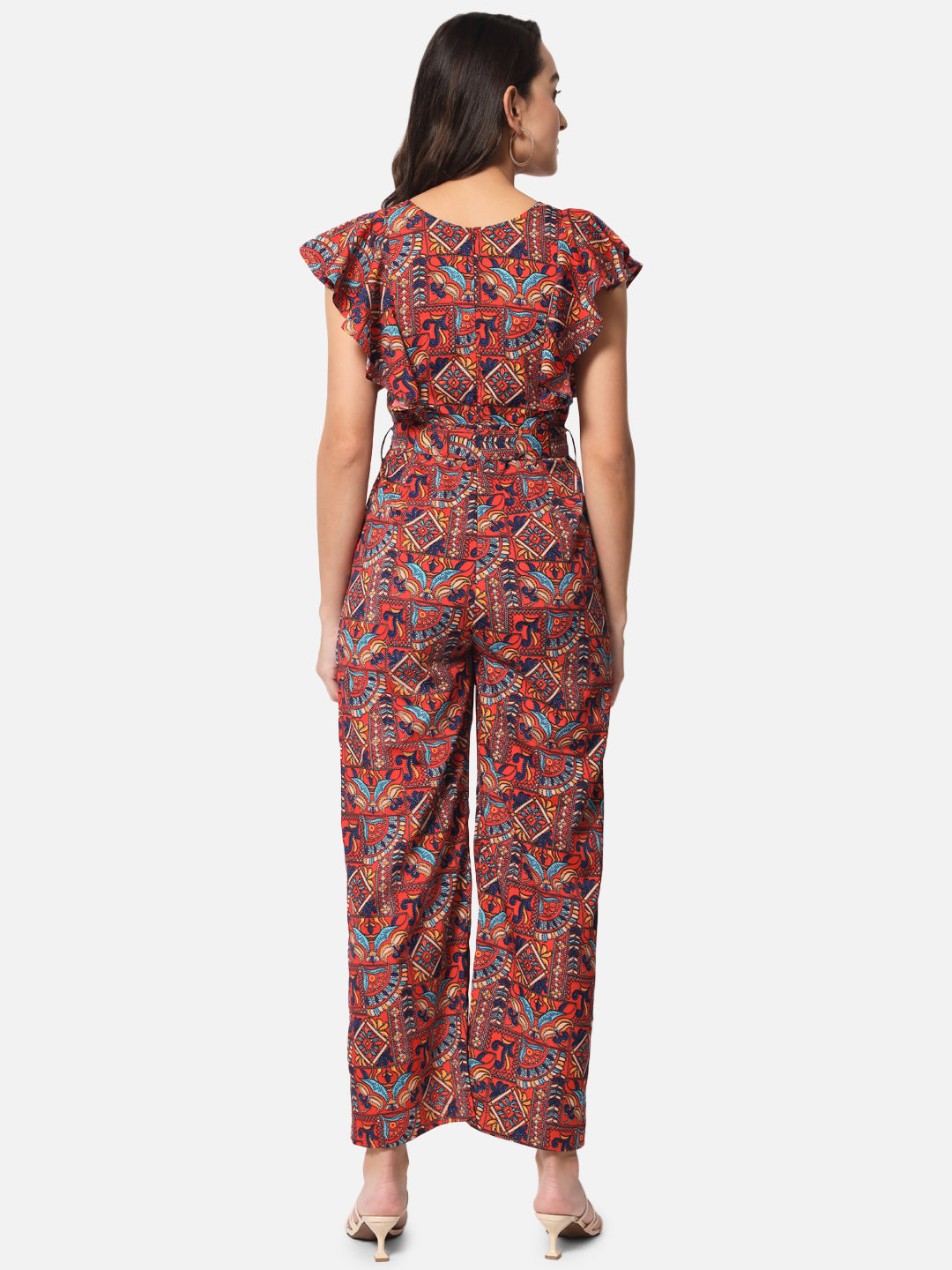 Multicolor Printed Sleeveless Jumpsuit for Women