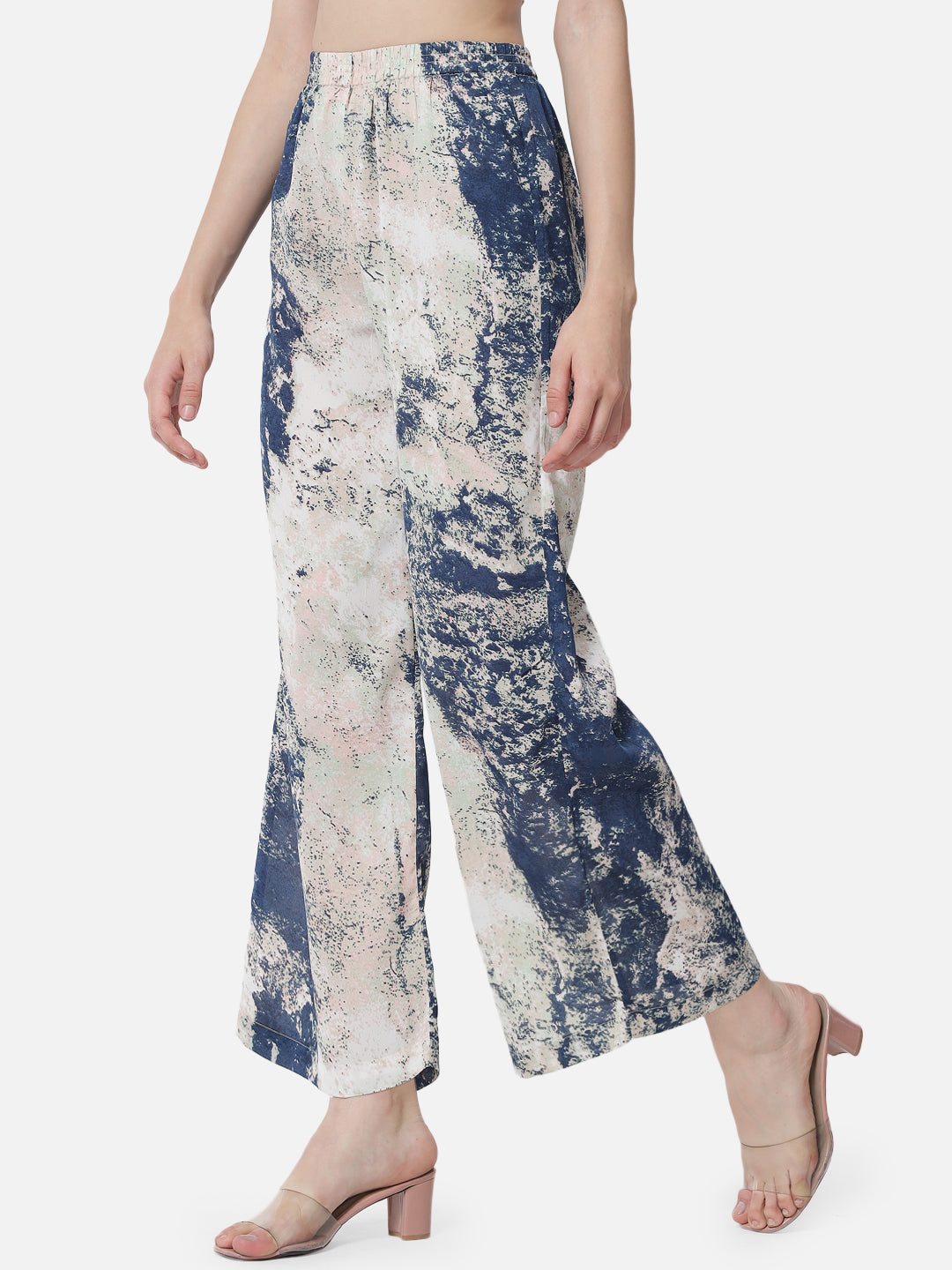 Tie-Dye Regular Fit Straight Palazzo for Women