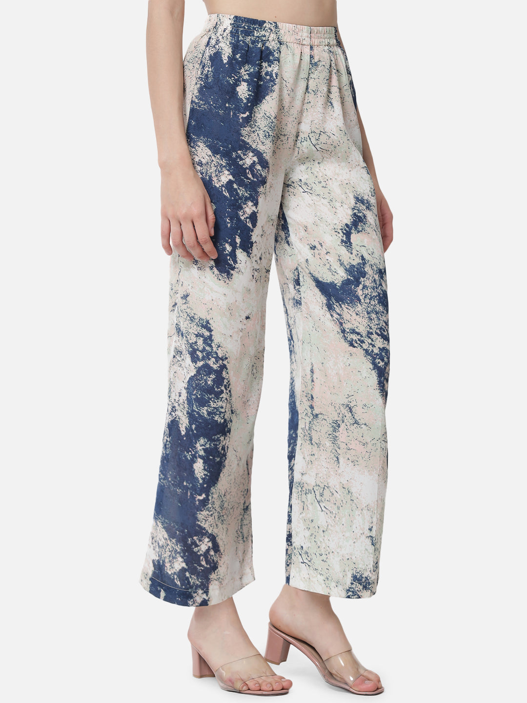 Tie-Dye Regular Fit Straight Palazzo for Women