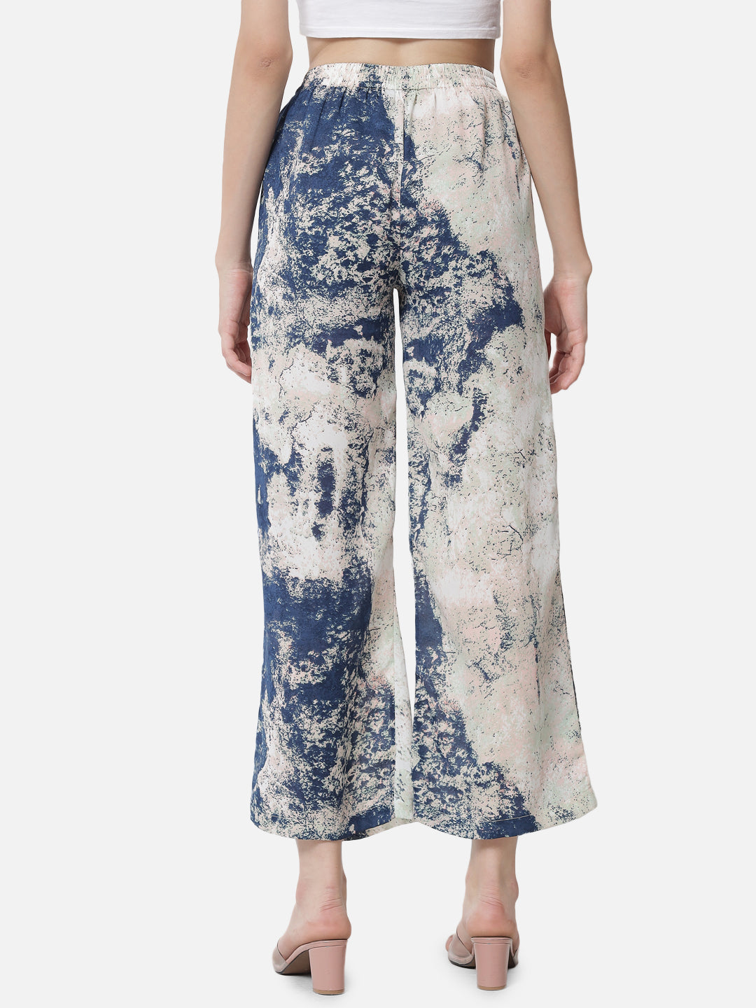 Tie-Dye Regular Fit Straight Palazzo for Women