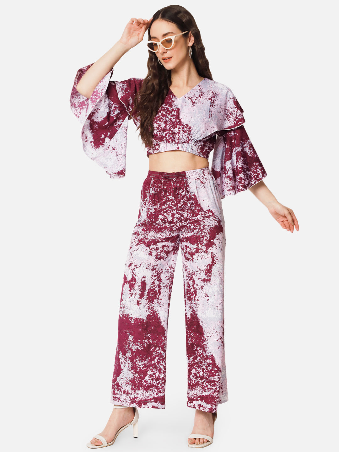 Tie-Dye Regular Fit Straight Palazzo for Women