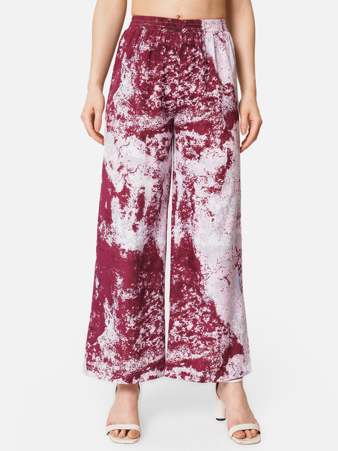 Tie-Dye Regular Fit Straight Palazzo for Women