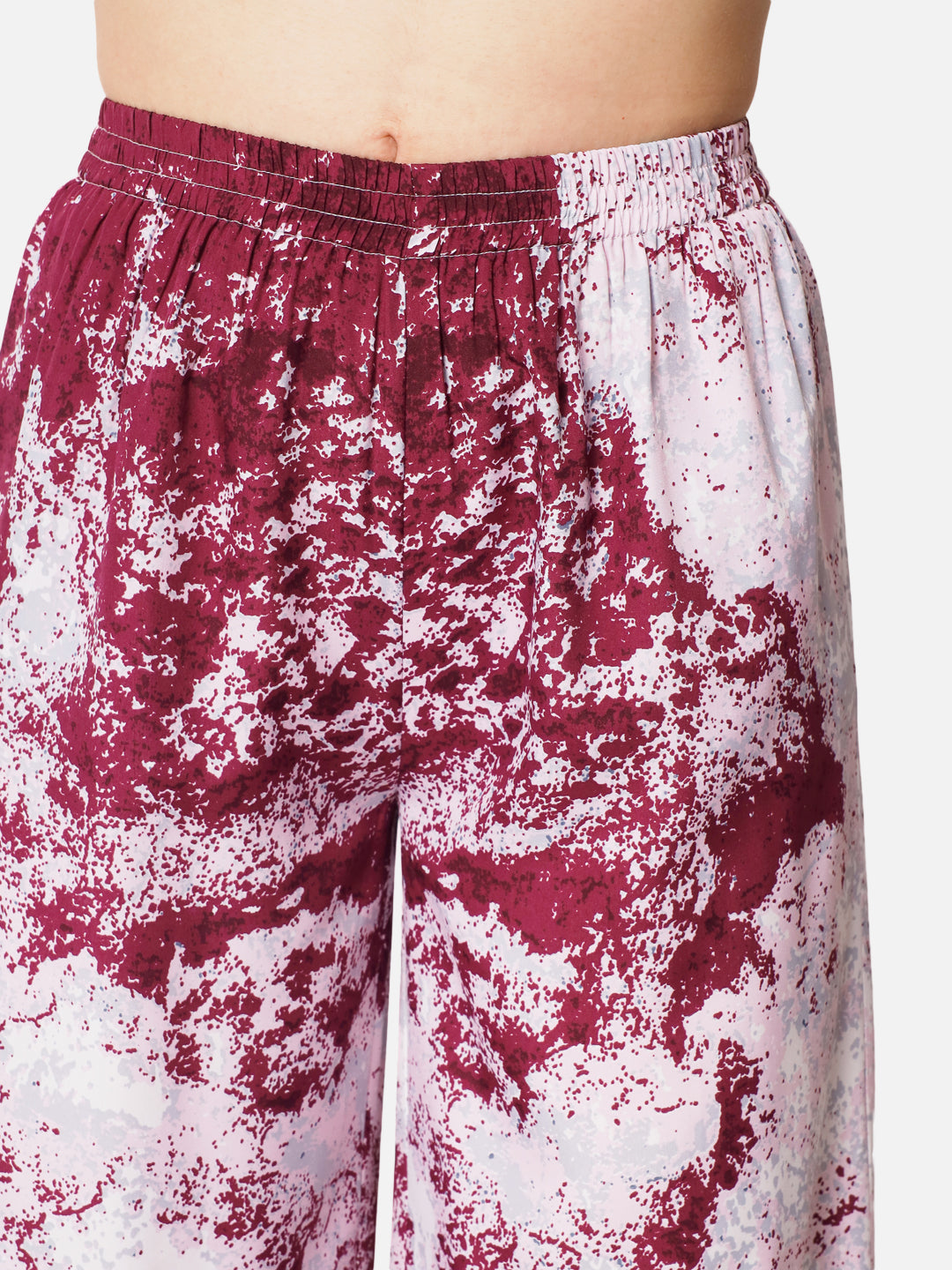 Tie-Dye Regular Fit Straight Palazzo for Women