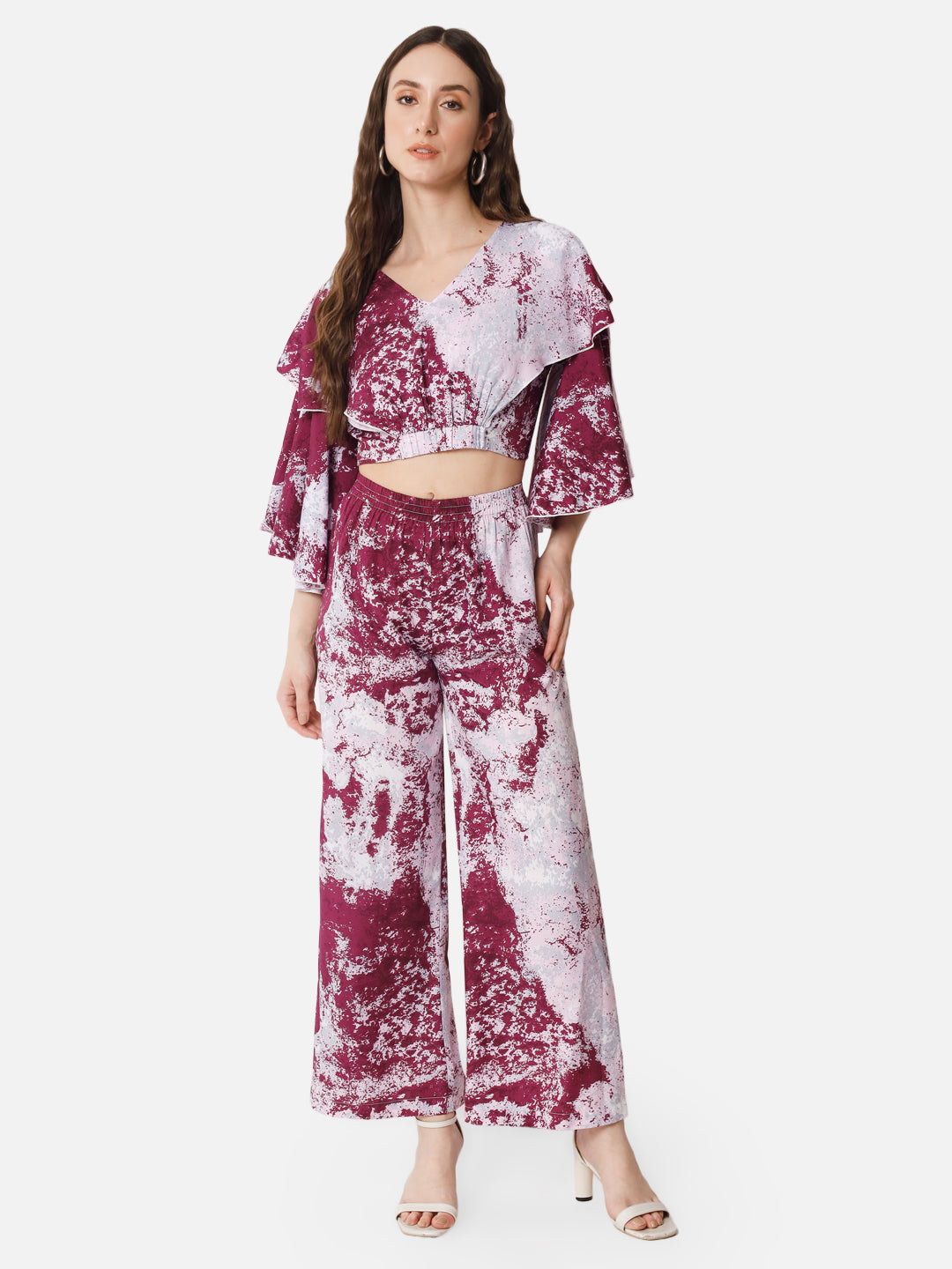 Tie-Dye Regular Fit Straight Palazzo for Women