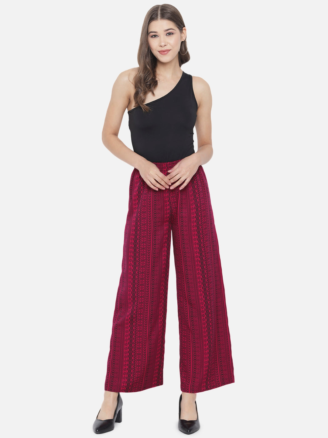 Printed Regular Fit Straight Palazzo for Women