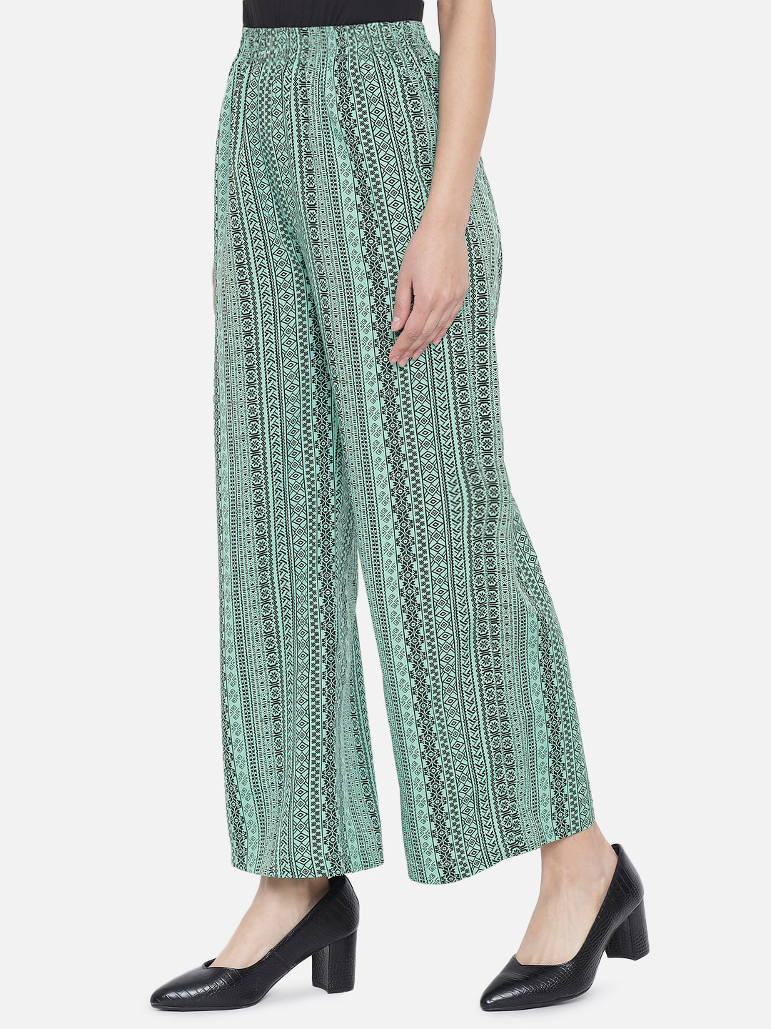 Multicolor Floral Regular Fit Straight Palazzo for Women