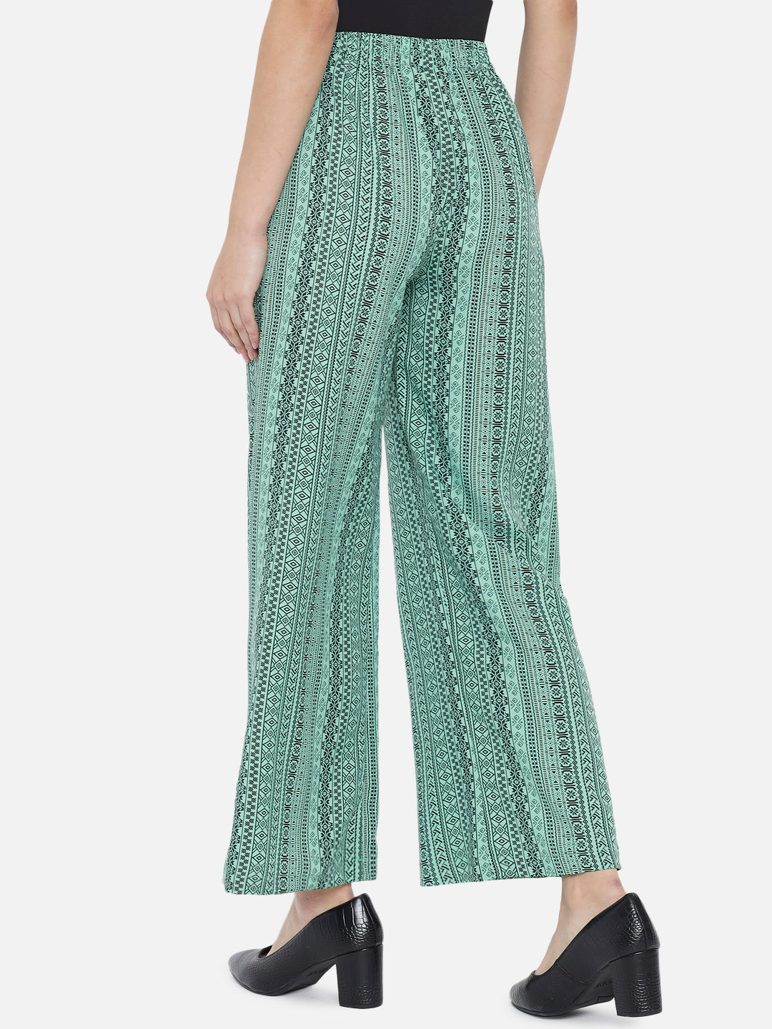 Multicolor Floral Regular Fit Straight Palazzo for Women