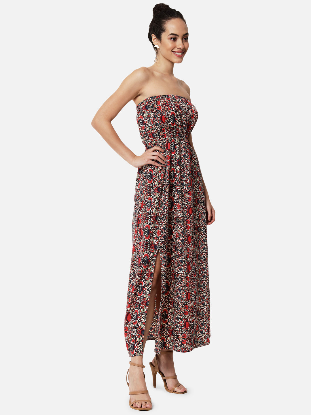 Floral Sleeveless Tube Dress for Women