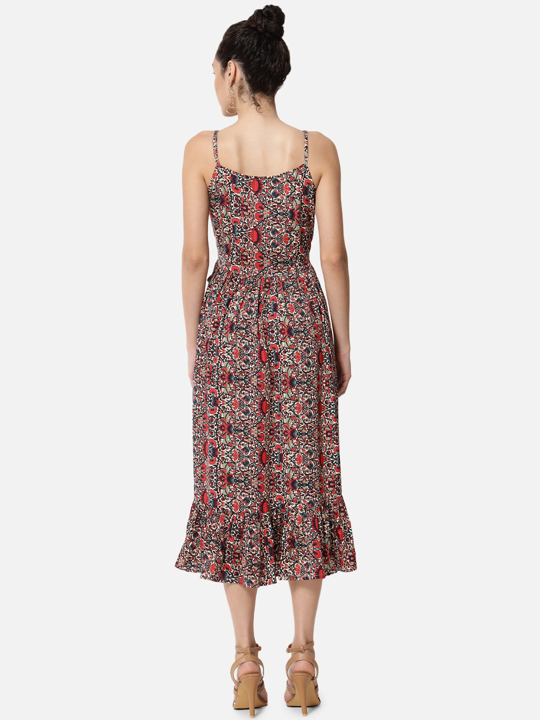 Floral Multicolor Sleeveless Dress for Women