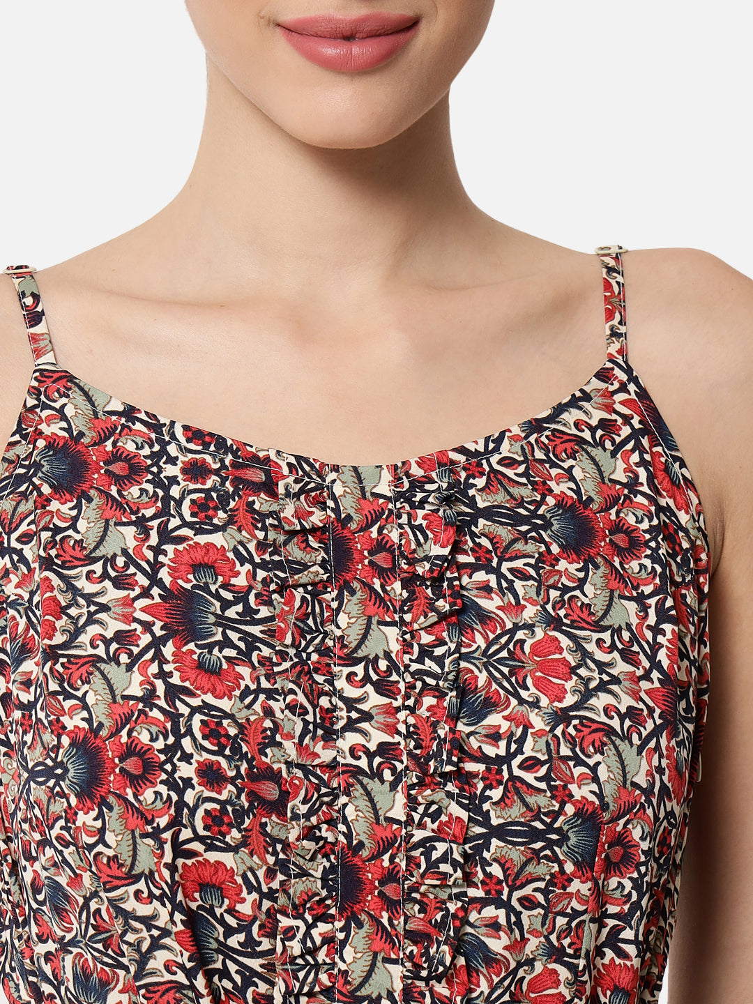 Floral Multicolor Sleeveless Dress for Women