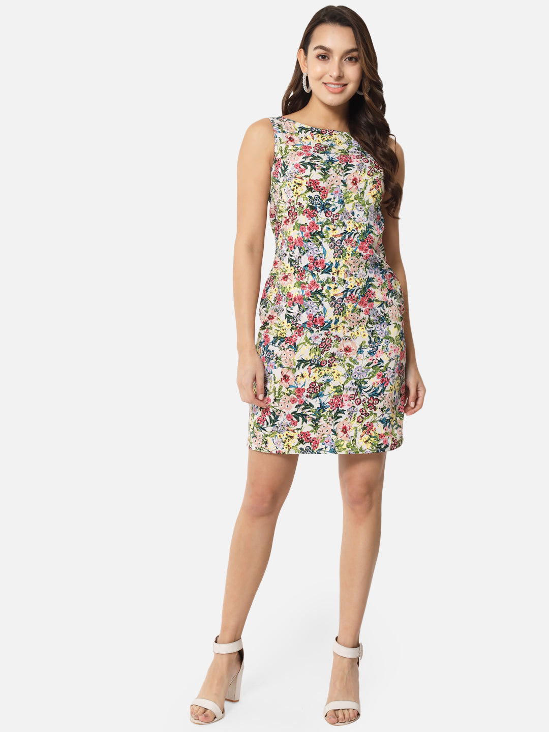 Floral Sleeveless Bodycon Dress for Women