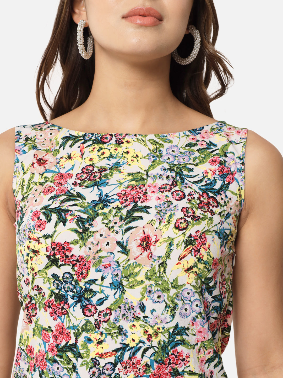 Floral Sleeveless Bodycon Dress for Women
