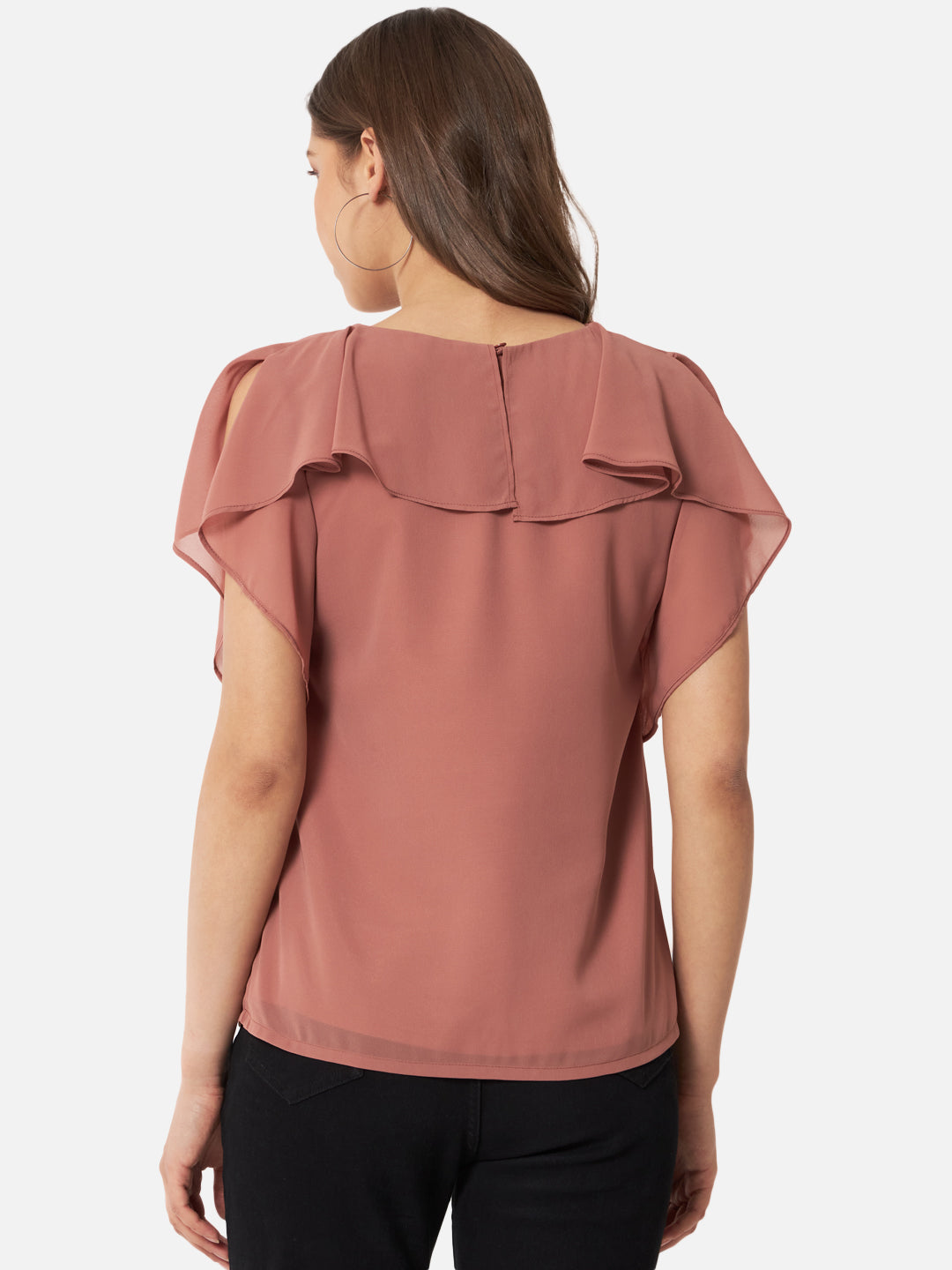 Solid Brown Sleeveless Top for Women