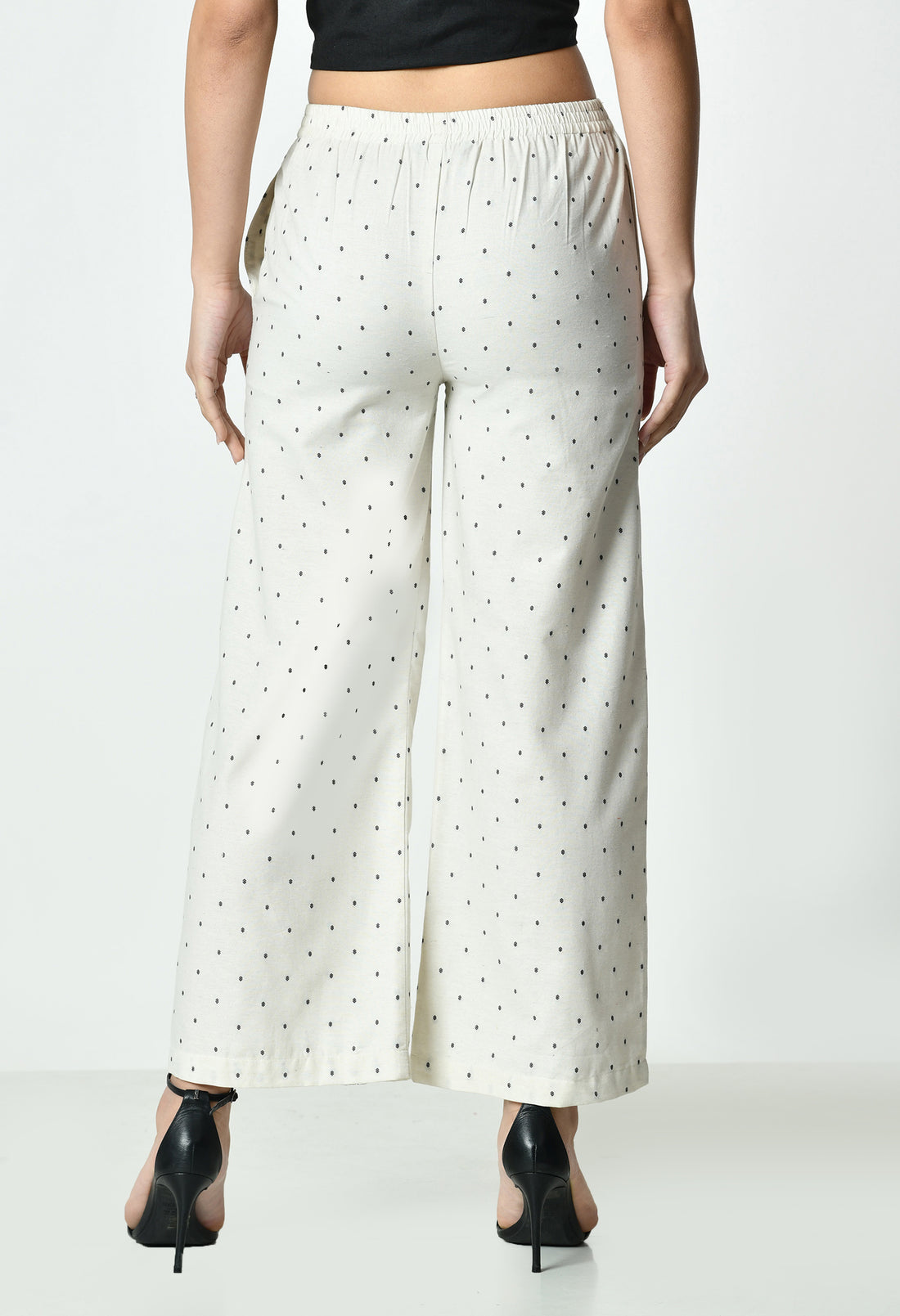 All-Over Printed Straight Palazzo for Women With Pocket