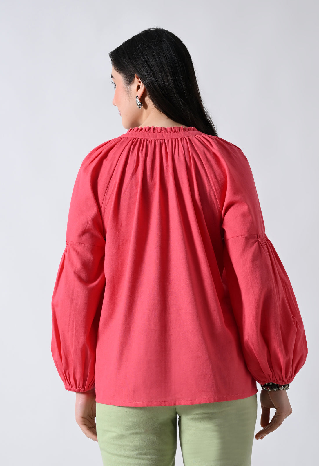 Pink Solid Top for Women