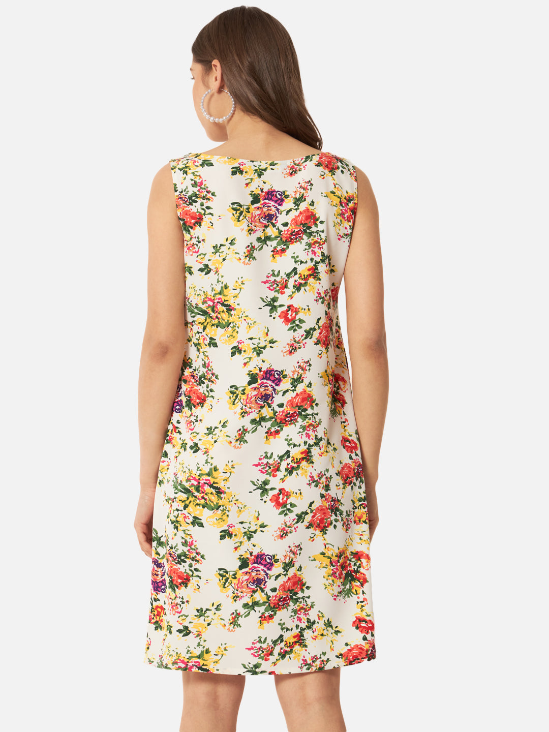 Multicolor Floral Sleeveless Bodycon Dress for Women
