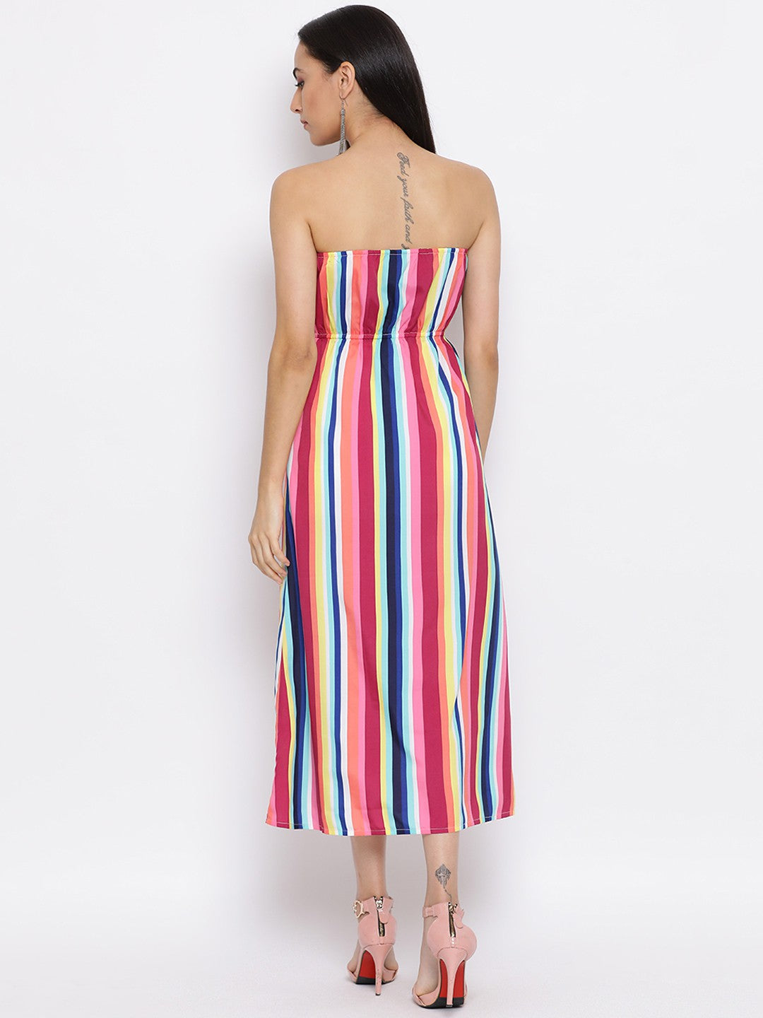 Stripes Sleeveless Tube Dress for Women
