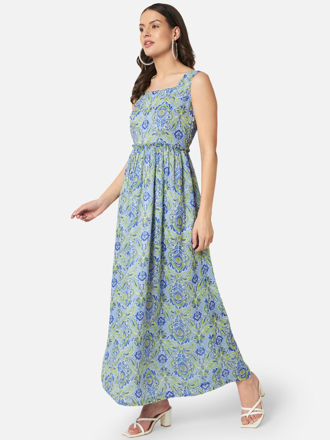 Multicolor Floral Sleeveless Dress for Women