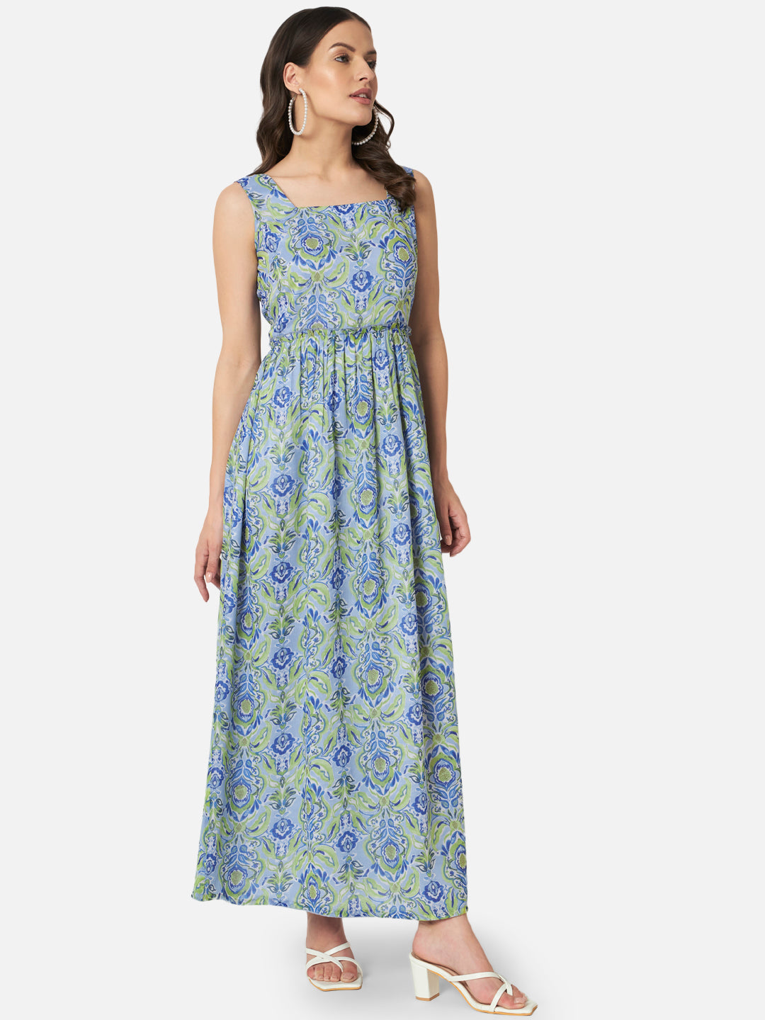 Multicolor Floral Sleeveless Dress for Women