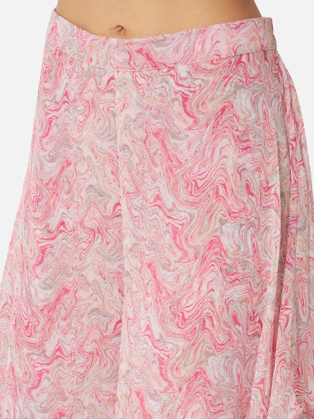 Tie-Dye Loose Fit Poly Georgette Flare Palazzo for Women