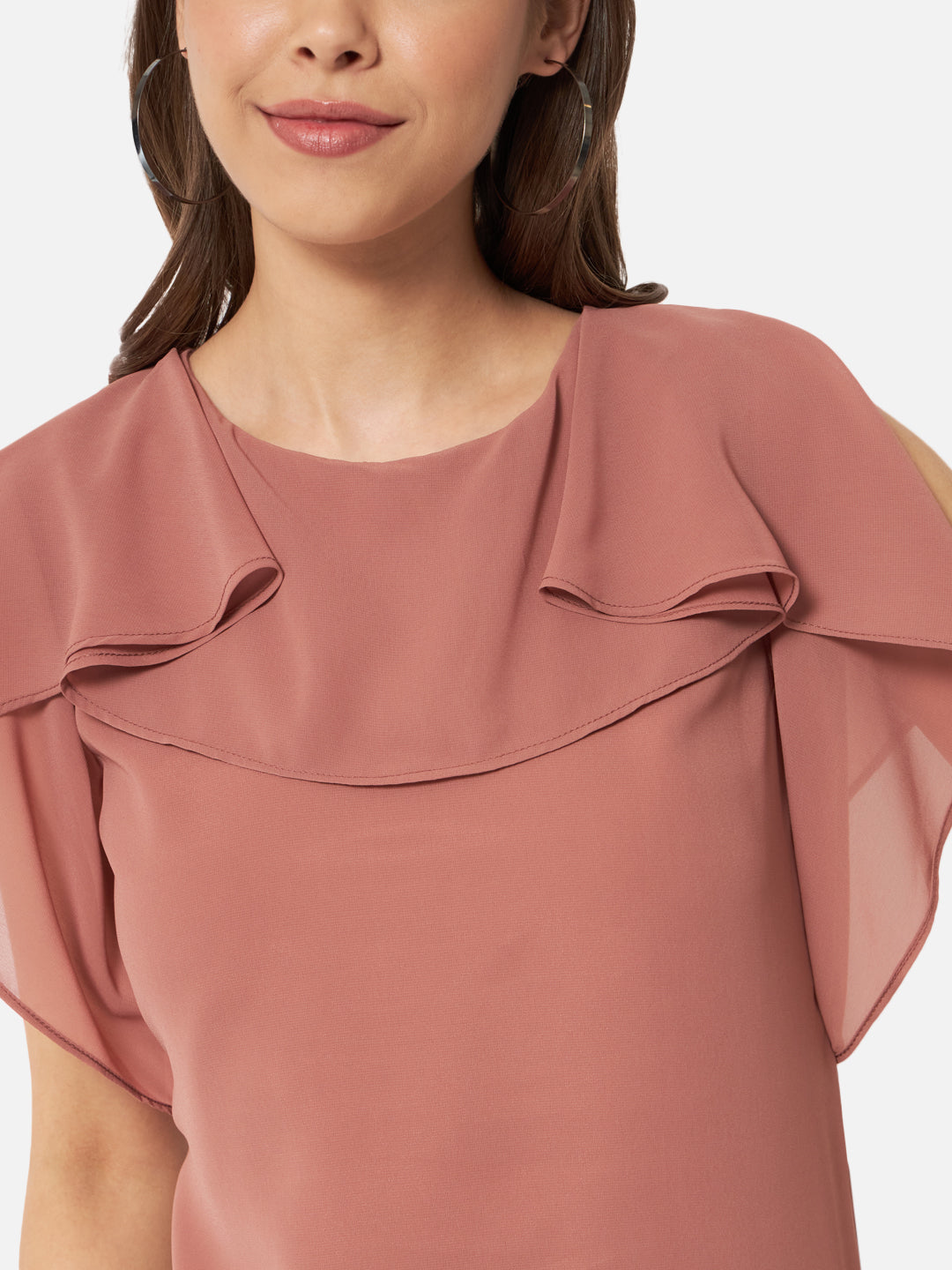 Solid Brown Sleeveless Top for Women