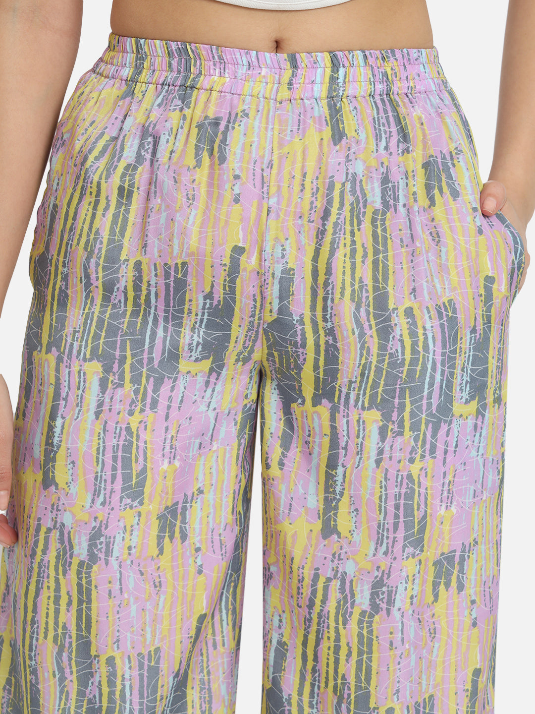 Multicolor All-Over Printed Regular Fit Straight Palazzo for Women