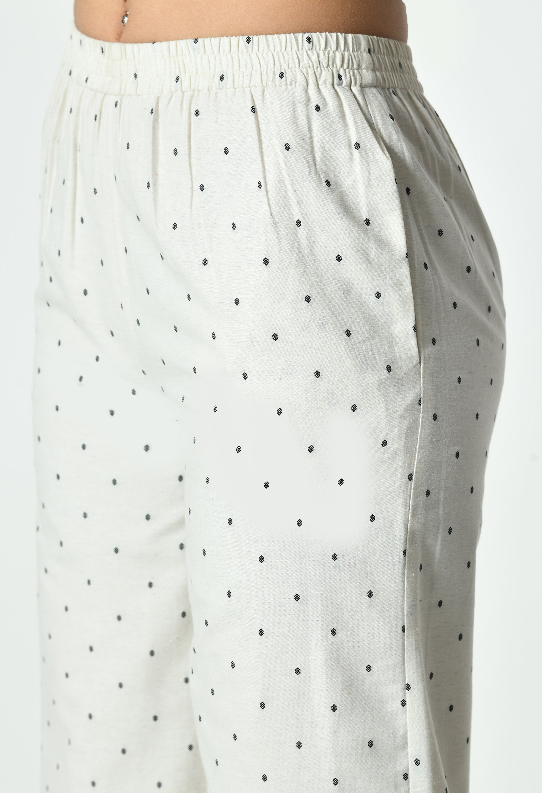 All-Over Printed Straight Palazzo for Women With Pocket