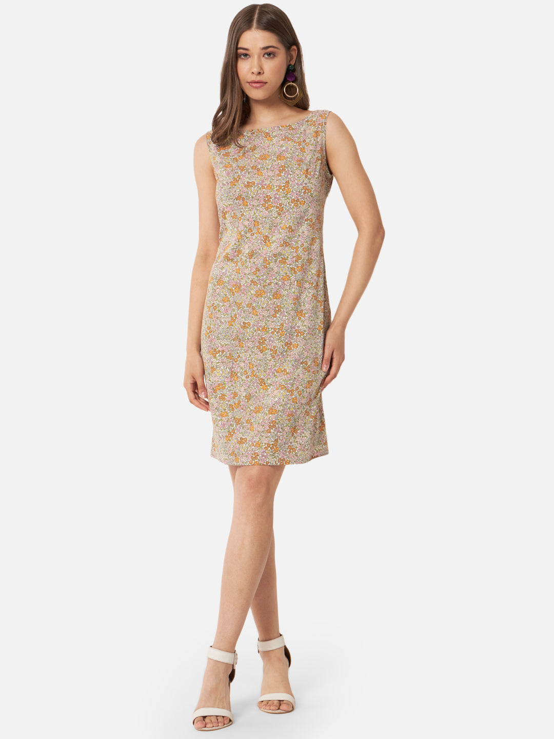 Floral Sleeveless Bodycon Dress for Women