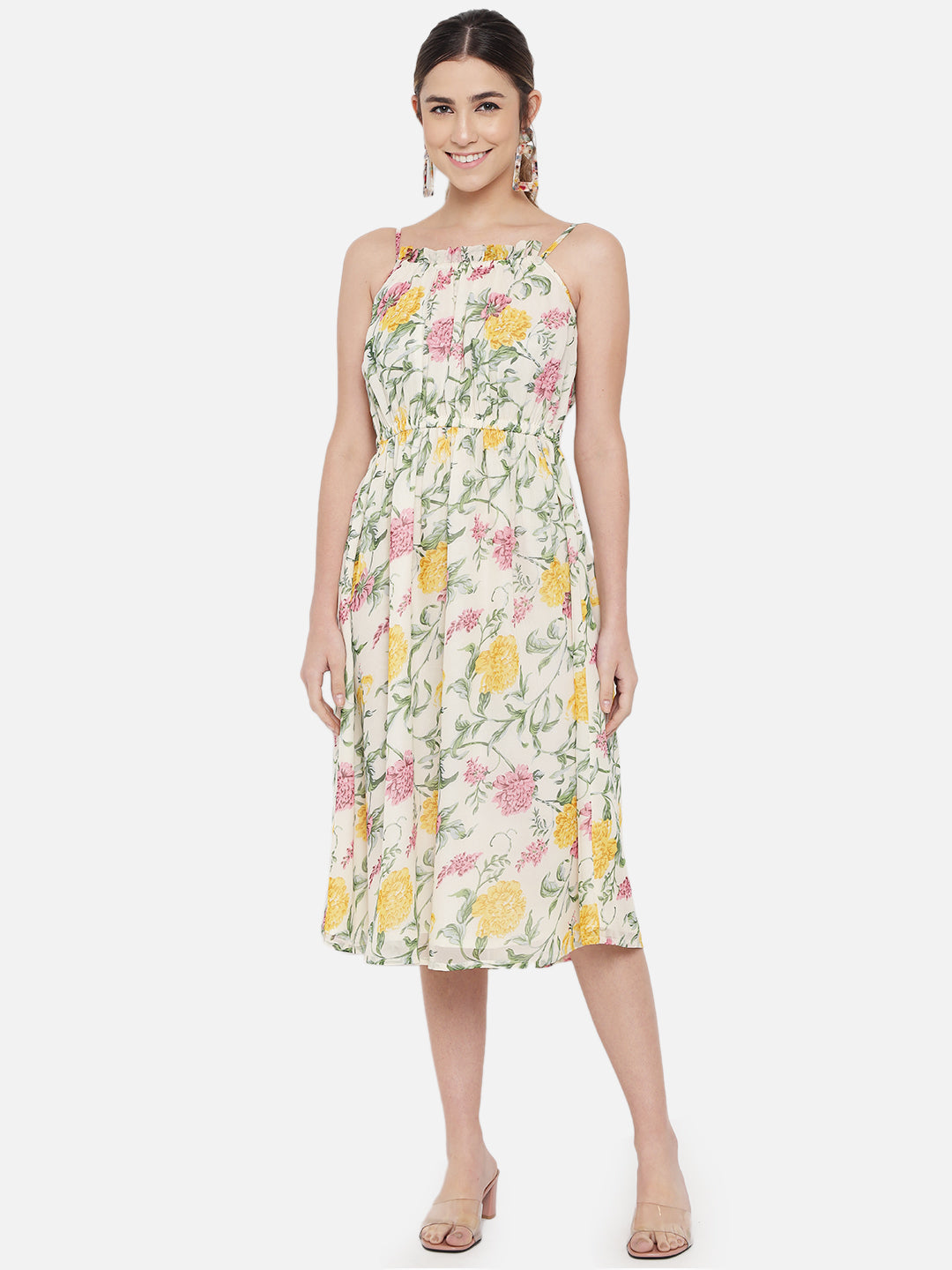 Multicolor Floral Sleeveless Dress for Women