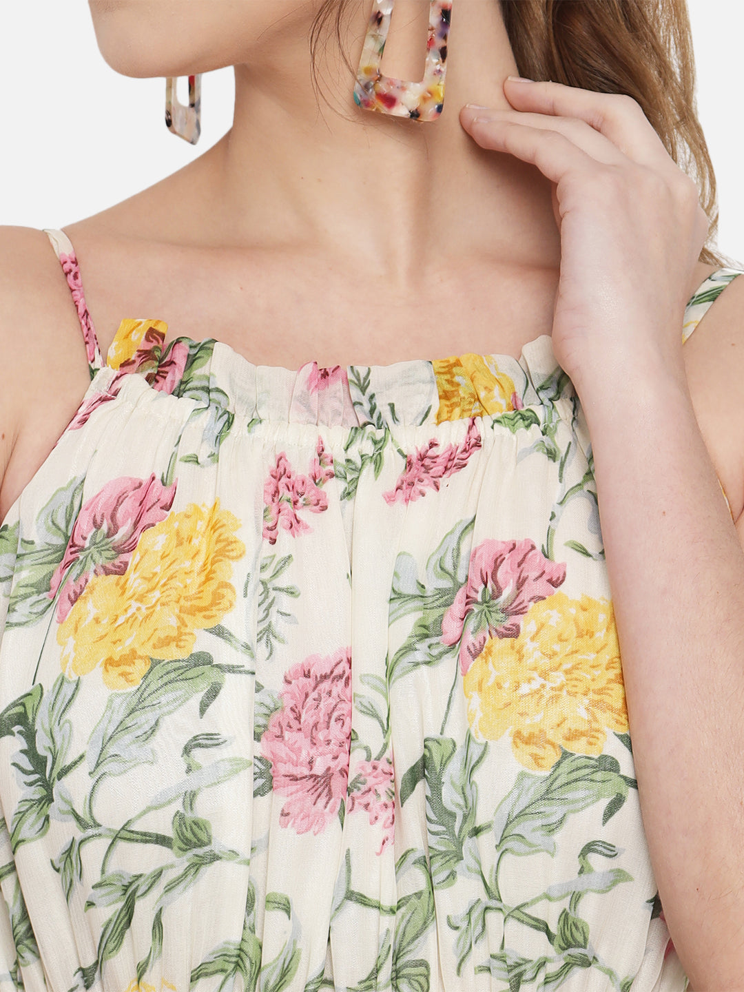 Multicolor Floral Sleeveless Dress for Women