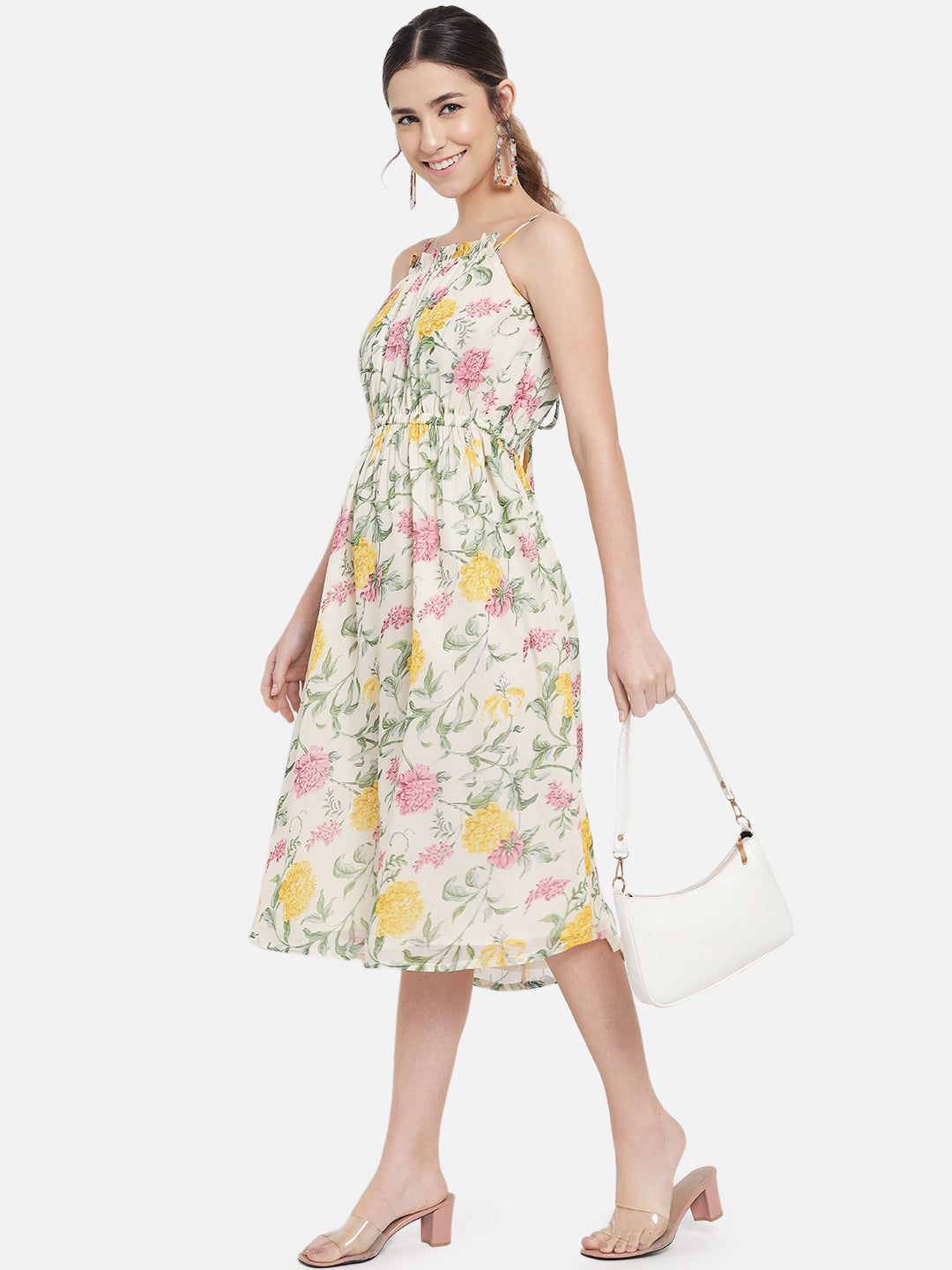 Multicolor Floral Sleeveless Dress for Women