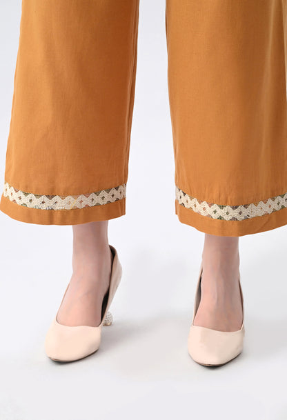 Women’s Solid Half Sleeve Top &amp; Palazzo Co-Ord Set