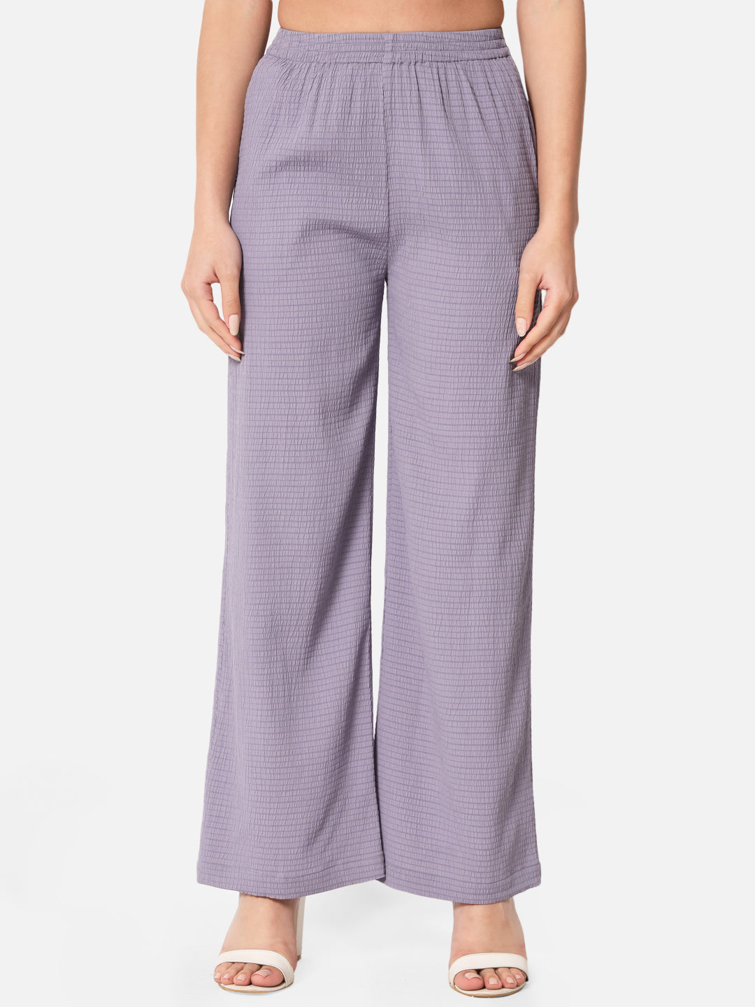 Purple Straight Palazzo for Women