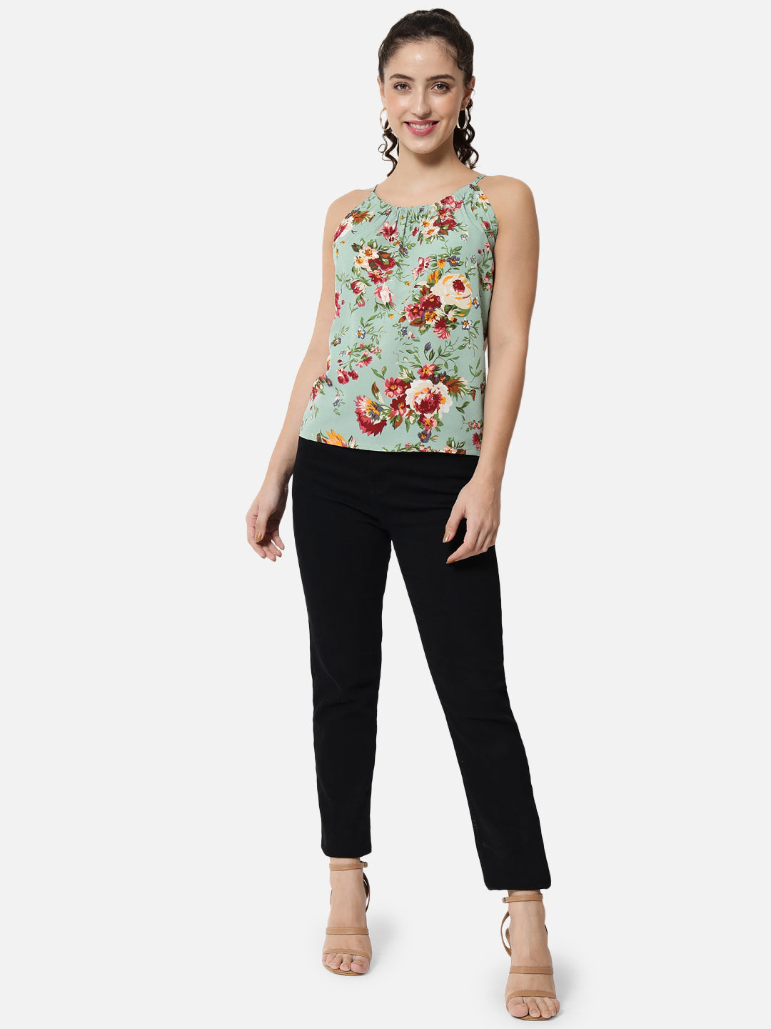 Multicolor Floral Sleeveless Top for Women