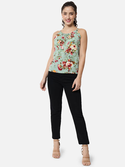 Multicolor Floral Sleeveless Top for Women