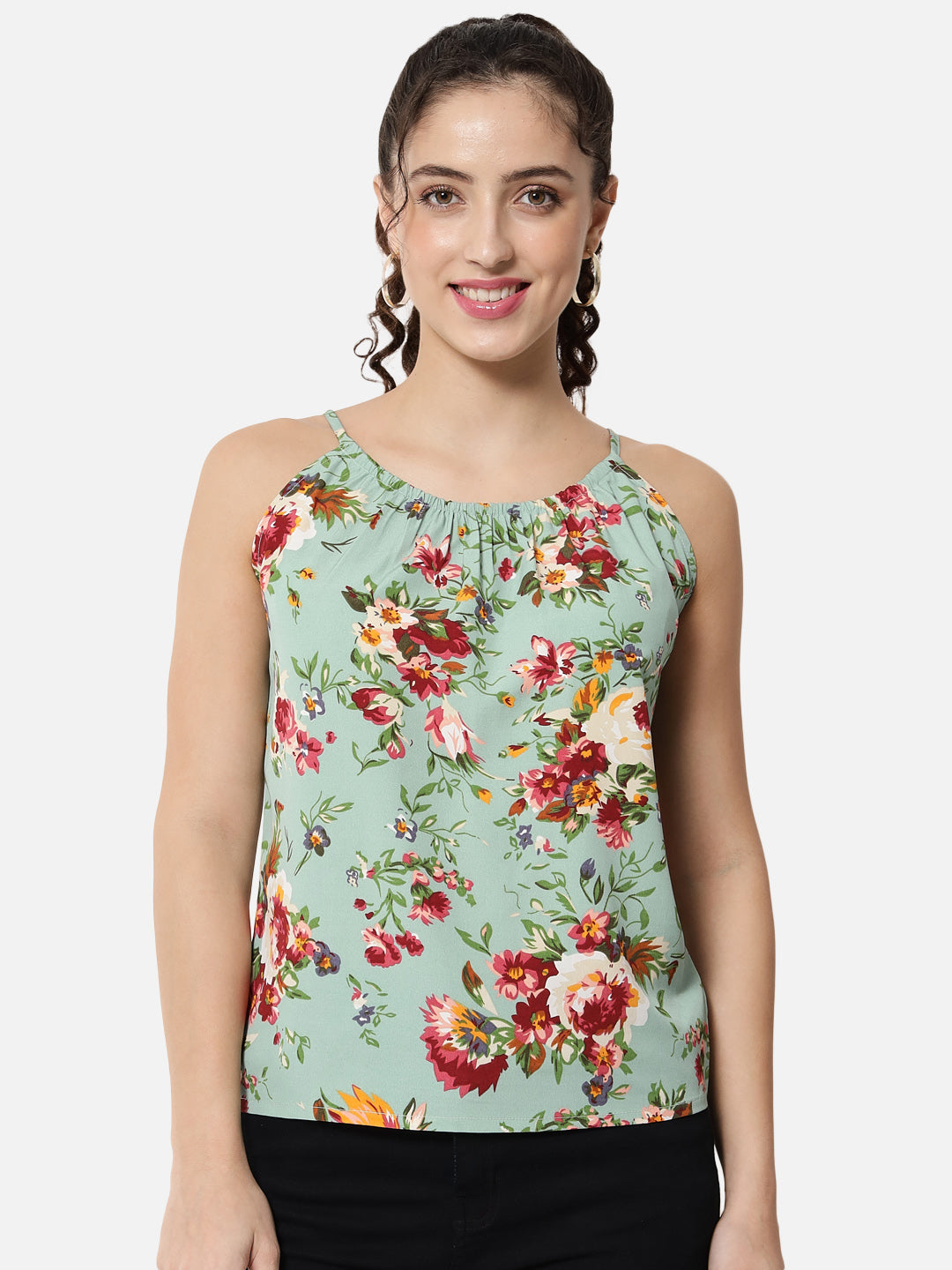 Multicolor Floral Sleeveless Top for Women