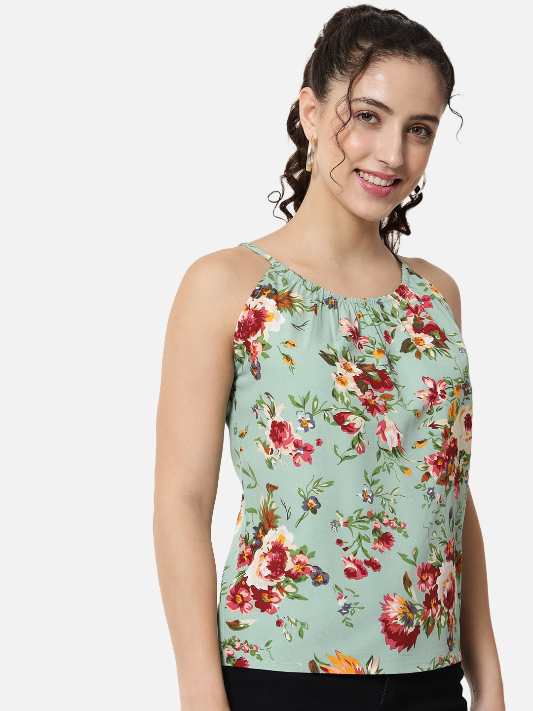 Multicolor Floral Sleeveless Top for Women