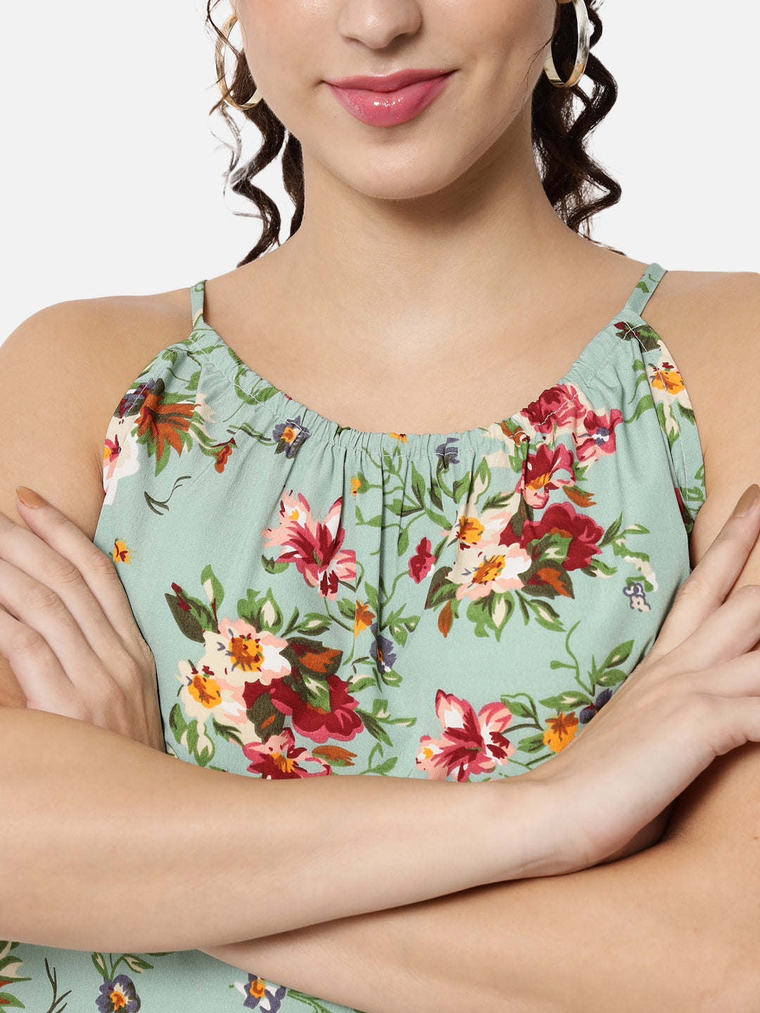Multicolor Floral Sleeveless Top for Women