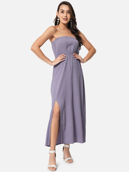 Solid Sleeveless Tube Dress for Women