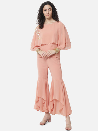 Solid Poly Georgette Sharara Palazzo for Women