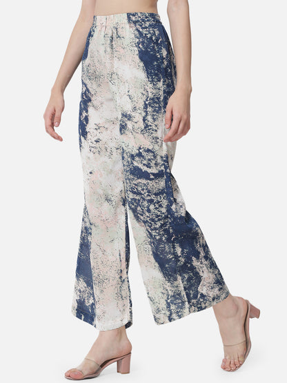 Tie-Dye Regular Fit Straight Palazzo for Women